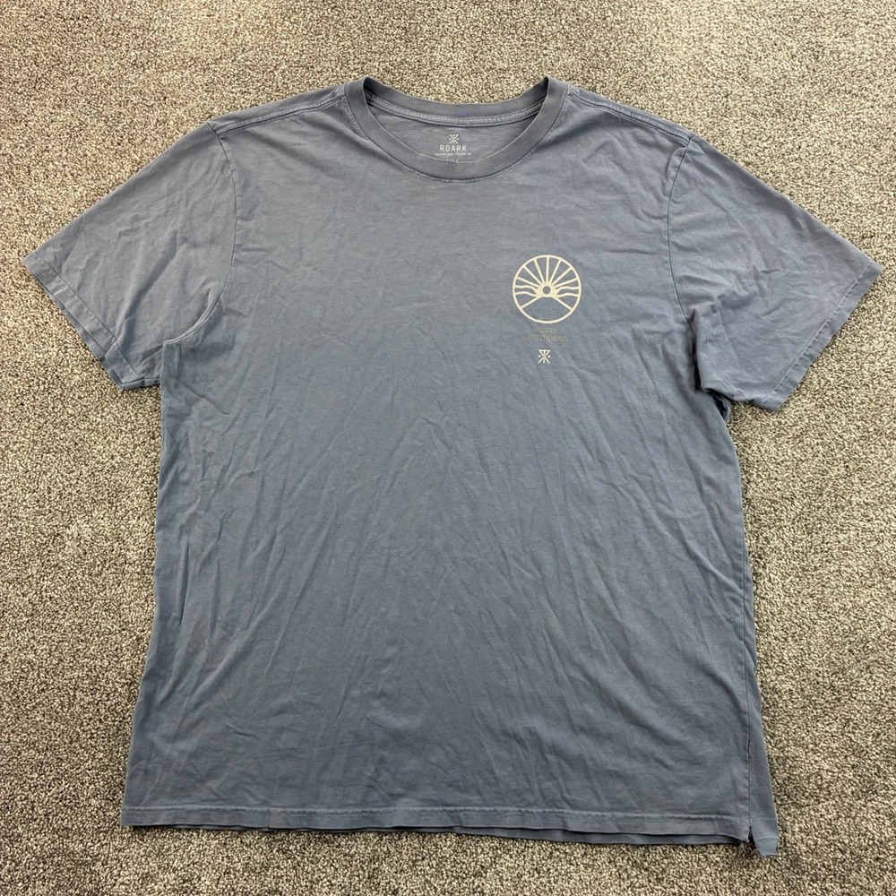 Roark Shirt Mens 2XL Blue Cotton Garment Dyed Premium Tee Expeditions Workout